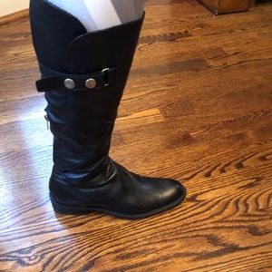 Geox black leather riding boots!